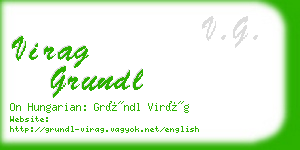 virag grundl business card